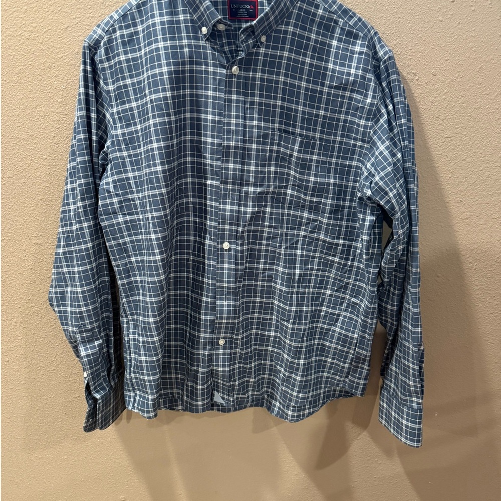 UNTUCKit Blue Casual Button Down Shirt